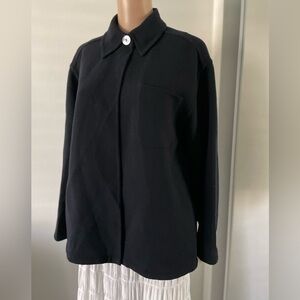 Max Mara 100% Pure New Wool Jacket Blazer Sz 4 Made in Italy Minimalist